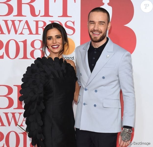 Cheryl Cole et Liam Payne lors de la soirée des 38ème Brit Awards à l'O2 Arena à Londres, Royaume Uni, le 21 février 2018.