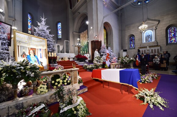 Les obsèques de Jeanne Augier, la propriétaire de l'hôtel Negresco, en l'Eglise Saint-Pierre-d'Arène à Nice le 12 janvier 2019 © Bruno Bebert/Bestimage