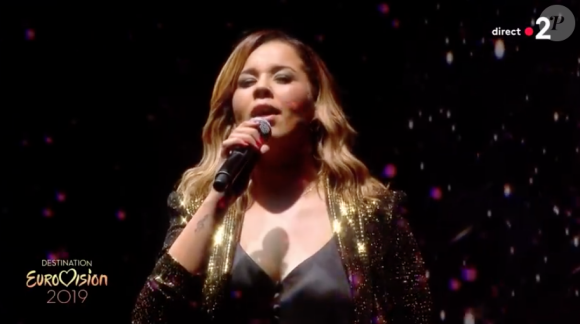 Chimène Badi qualifiée lors de la première demi-finale de "Destination Eurovision" diffusée le 12 janvier 2019 sur France 2.