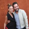 Silvia Notargiacomo (Danse avec les stars) et son compagnon Denny Imbroisi au village lors des internationaux de tennis de Roland Garros à Paris le 5 juin 2017. © Cyril Moreau / Dominique Jacovides / Bestimage