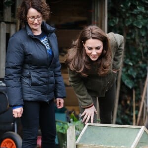 Kate Middleton, duchesse de Cambridge, s'est rendue au King Henry's Walk Garden dans le district d'Islington à Londres, le 15 janvier 2019.