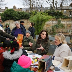 Kate Middleton, duchesse de Cambridge, s'est rendue au King Henry's Walk Garden dans le district d'Islington à Londres, le 15 janvier 2019.