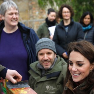 Kate Middleton, duchesse de Cambridge, s'est rendue au King Henry's Walk Garden dans le district d'Islington à Londres, le 15 janvier 2019.