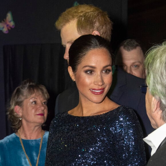 Le prince Harry, duc de Sussex, et Meghan Markle, duchesse de Sussex, enceinte, à la représentation du 10ème anniversaire du spectacle du Cirque du Soleil "Totem" au Royal Albert Hall à Londres, le 16 janvier 2019.