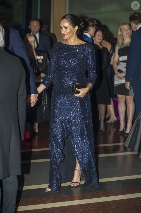 Le prince Harry, duc de Sussex, et Meghan Markle, duchesse de Sussex, enceinte, à la représentation du 10ème anniversaire du spectacle du Cirque du Soleil "Totem" au Royal Albert Hall à Londres, le 16 janvier 2019.