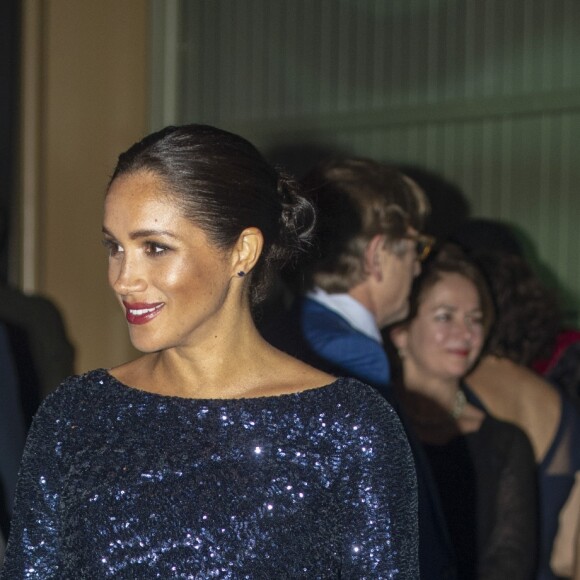 Le prince Harry, duc de Sussex, et Meghan Markle, duchesse de Sussex, enceinte, à la représentation du 10ème anniversaire du spectacle du Cirque du Soleil "Totem" au Royal Albert Hall à Londres, le 16 janvier 2019.