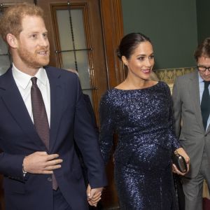 Le prince Harry, duc de Sussex, et Meghan Markle, duchesse de Sussex, enceinte, à la représentation du 10ème anniversaire du spectacle du Cirque du Soleil "Totem" au Royal Albert Hall à Londres, le 16 janvier 2019.