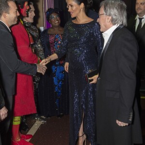 Le prince Harry, duc de Sussex, et Meghan Markle, duchesse de Sussex, enceinte, à la représentation du 10ème anniversaire du spectacle du Cirque du Soleil "Totem" au Royal Albert Hall à Londres, le 16 janvier 2019.