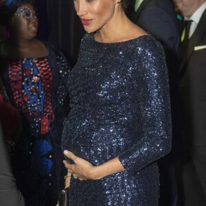 Le prince Harry, duc de Sussex, et Meghan Markle, duchesse de Sussex, enceinte, à la représentation du 10ème anniversaire du spectacle du Cirque du Soleil "Totem" au Royal Albert Hall à Londres, le 16 janvier 2019.