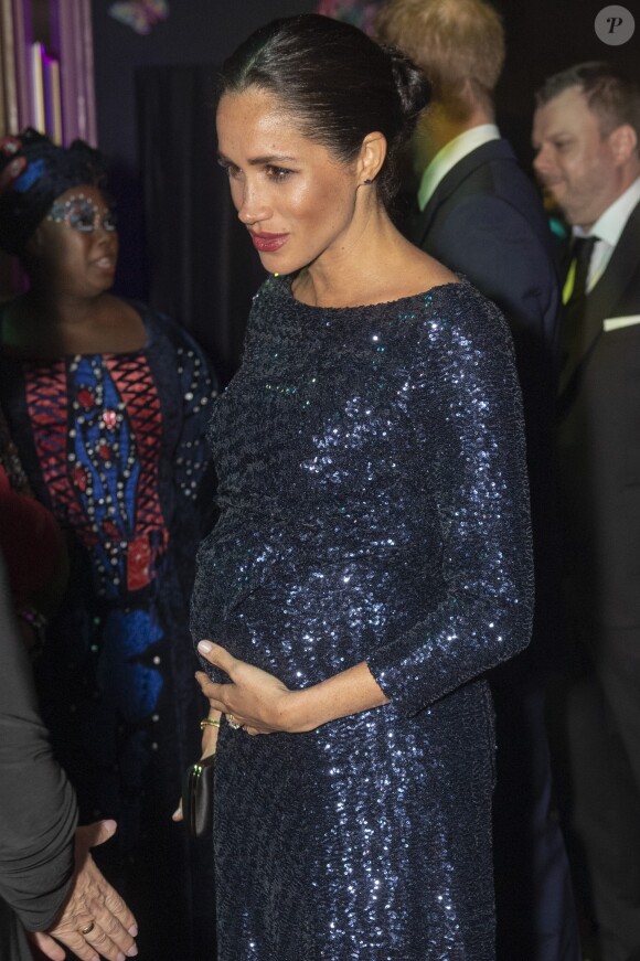 Le prince Harry, duc de Sussex, et Meghan Markle, duchesse de Sussex, enceinte, à la représentation du 10ème anniversaire du spectacle du Cirque du Soleil "Totem" au Royal Albert Hall à Londres, le 16 janvier 2019.