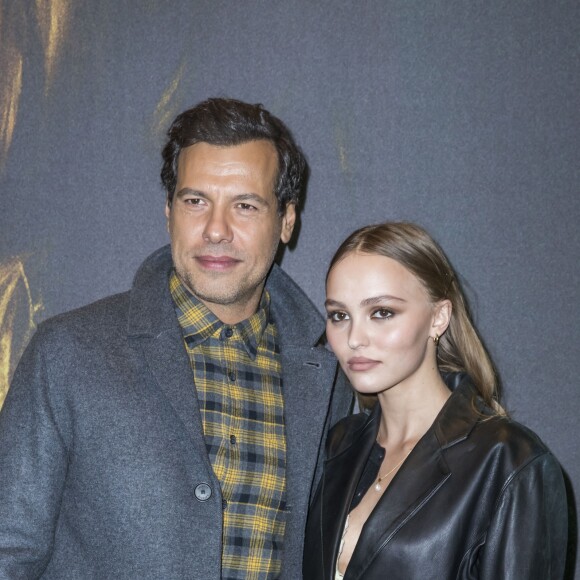 Laurent Lafitte et Lily-Rose Depp à la première du film "Les Fauves" au cinéma MK2 Bibliothèque" à Paris, le 17 janvier 2019. © Olivier Borde/Bestimage