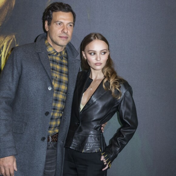 Laurent Lafitte et Lily-Rose Depp à la première du film "Les Fauves" au cinéma MK2 Bibliothèque" à Paris, le 17 janvier 2019. © Olivier Borde/Bestimage