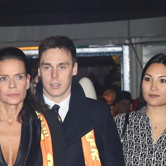 La princesse Stéphanie de Monaco, accompagnée par le prince Albert II de Monaco et son fils Louis Ducruet avec sa fiancée Marie Chevalier, assistait le 17 janvier 2019 à la soirée d'ouverture du 43e Festival international du cirque de Monte-Carlo, sous le chapiteau de Fontvieille. © Jean-Charles Vinaj/Pool Monaco/Bestimage