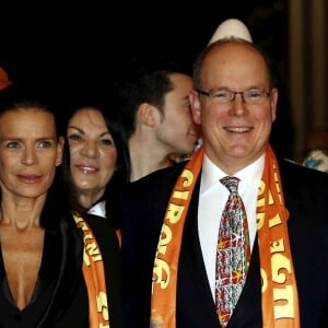 La princesse Stéphanie de Monaco a assisté en compagnie du prince Albert II et de Louis Ducruet avec sa fiancée Marie à la soirée d'ouverture du 43e Festival international du cirque de Monte-Carlo sous le chapiteau de Fontvieille à Monaco le 17 janvier 2019. © Jean-François Ottonello/Nice-Matin/Bestimage