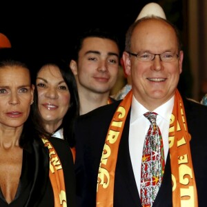 La princesse Stéphanie de Monaco a assisté en compagnie du prince Albert II et de Louis Ducruet avec sa fiancée Marie à la soirée d'ouverture du 43e Festival international du cirque de Monte-Carlo sous le chapiteau de Fontvieille à Monaco le 17 janvier 2019. © Jean-François Ottonello/Nice-Matin/Bestimage