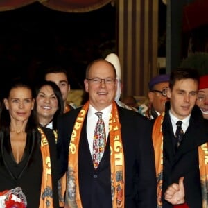 La princesse Stéphanie de Monaco a assisté en compagnie du prince Albert II et de Louis Ducruet avec sa fiancée Marie à la soirée d'ouverture du 43e Festival international du cirque de Monte-Carlo sous le chapiteau de Fontvieille à Monaco le 17 janvier 2019. © Jean-François Ottonello/Nice-Matin/Bestimage