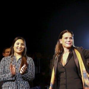 La princesse Stéphanie de Monaco a assisté en compagnie du prince Albert II et de Louis Ducruet avec sa fiancée Marie à la soirée d'ouverture du 43e Festival international du cirque de Monte-Carlo sous le chapiteau de Fontvieille à Monaco le 17 janvier 2019. © Jean-François Ottonello/Nice-Matin/Bestimage