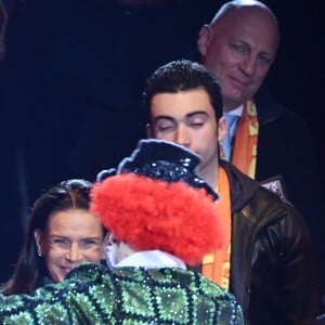 La princesse Stéphanie de Monaco était entourée du prince Albert II et de Louis Ducruet avec sa fiancée Marie lors de la soirée d'ouverture du 43e Festival international du cirque de Monte-Carlo sous le chapiteau de Fontvieille à Monaco le 17 janvier 2019. © Bruno Bebert/Pool Monaco/Bestimage 