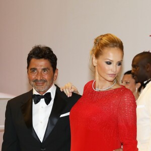 Adriana Karembeu enceinte et son mari André Ohanian - Arrivées des people à la 70ème édition du gala de la Croix Rouge monegasque à Monaco le 27 juillet 2018. © Dominique Jacovides/Bestimage