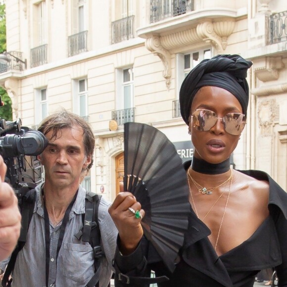 Naomi Campbell à son arrivée au défilé de mode Haute-Couture automne-hiver 2018/2019 "Jean Paul Gaultier" à Paris. Le 4 juillet 2018