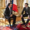 Le président Emmanuel Macron reçoit M. François Legault, nouveau Premier ministre du Québec au palais de l'Elysée à Paris le 21 janvier 2019. Gilles Rolle/Pool/Bestimage