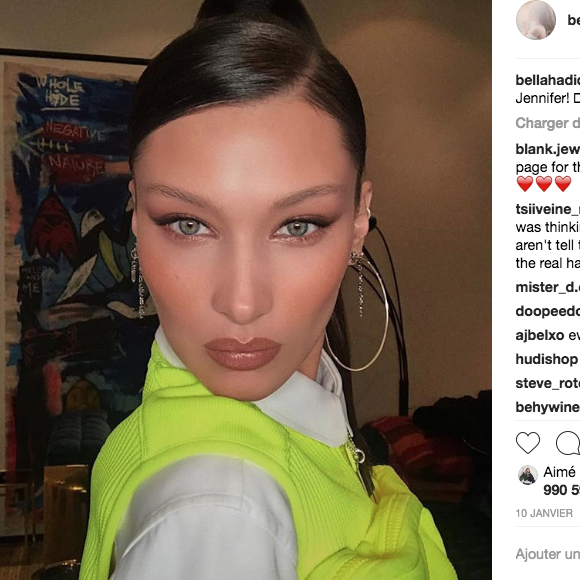 Bella Hadid sur Instagram le 10 janvier 2019.