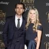 Matthew Lewis et sa compagne Angela Jones à la première de 'Beauty and the Beast' (La Belle et la Bête) au théâtre El Capitan à Hollywood, le 2 mars 2017