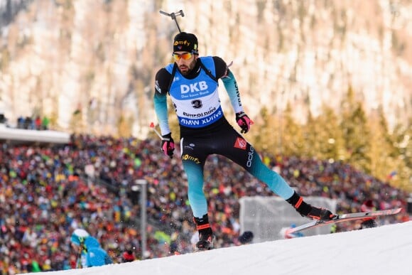Martin Fourcade à Ruhpolding en janvier 2019 lors de la Coupe du monde de biathlon.