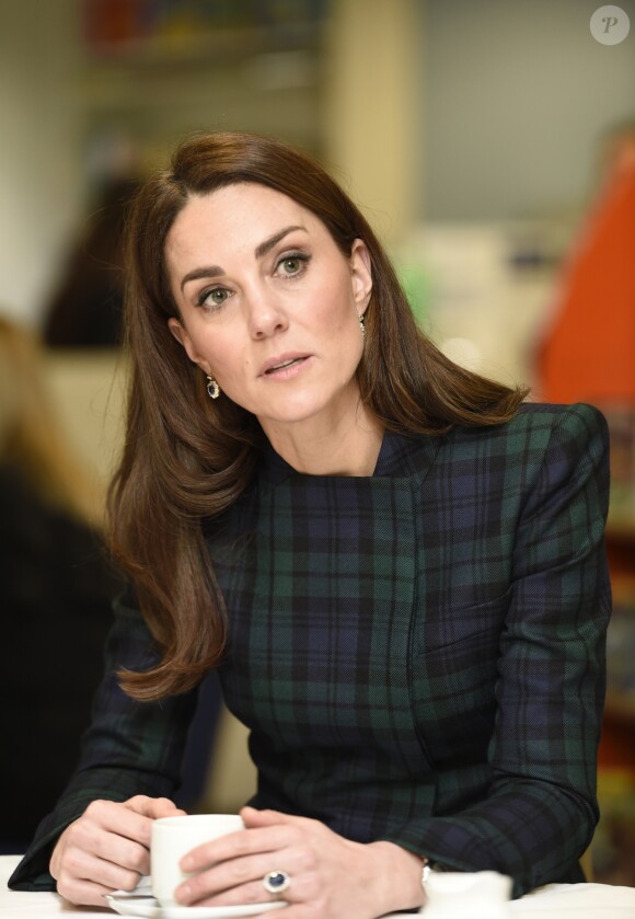 Catherine Kate Middleton (Comtesse de Strathearn en Ecosse) lors d'une réunion à l'usine Michelin de Dundee, Ecosse le 29 janvier 2019.