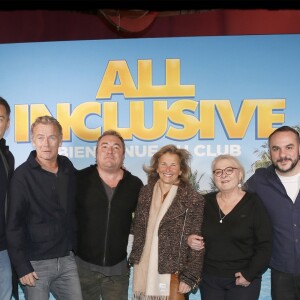 Exclusif - Fabien Onteniente, Iris Knobloch (Président de Warner Bros Entertainment France), Franck Dubosc, Josiane Balasko, François Xavier Demaison, Camille Lavabre - Avant-première du film "All Inclusive" au Gaumont Opéra à Paris le 3 février 2019. © Alain Guizard/Bestimage