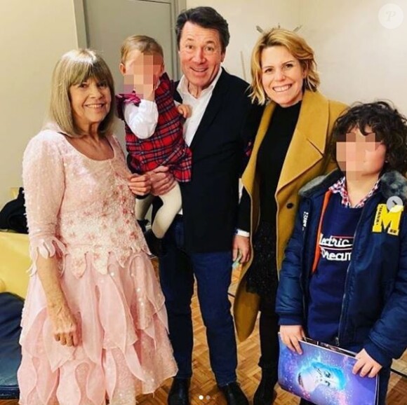 Laura Tenoudji et Christian Estrosi ont assisté au spectacle "Le soulier qui vole" de Chantal Goya avec leur fille Bianca au Palais des Congrès, à Paris, le 2 février 2019.