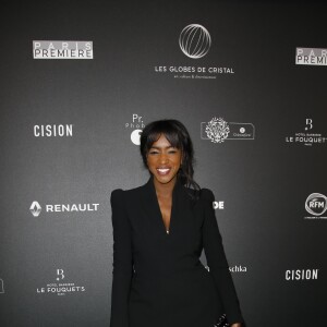Hapsatou Sy arrive à la 14ème cérémonie des Globes de Cristal, à la salle Wagram à Paris, le 4 février 2019. © Marc Ausset-Lacroix/Bestimage
