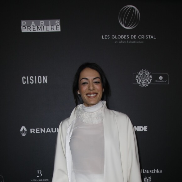Sofia Essaïdi arrive à la 14ème cérémonie des Globes de Cristal, à la salle Wagram à Paris, le 4 février 2019. © Marc Ausset-Lacroix/Bestimage