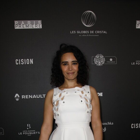 Aïda Touihri (membre du jury de la 14ème cérémonie des Globes de Cristal) en Christophe Guillarmé arrive à la 14ème cérémonie des Globes de Cristal, à la salle Wagram à Paris, le 4 février 2019. © Marc Ausset-Lacroix/Bestimage