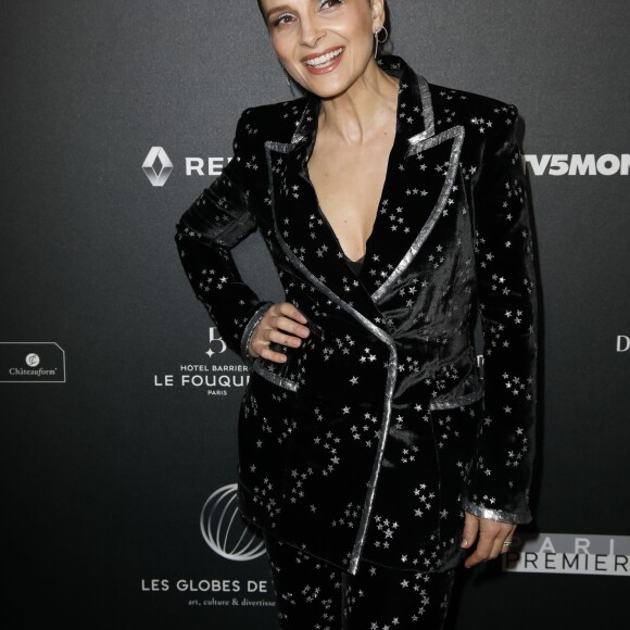 Juliette Binoche (présidente d'honneur de la 14ème cérémonie des Globes de Cristal) arrive à la 14ème cérémonie des Globes de Cristal, à la salle Wagram à Paris, le 4 février 2019. © Marc Ausset-Lacroix/Bestimage