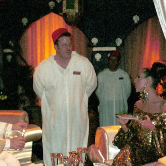 René Angélil et Céline Dion renouvellement leurs voeux de mariage à Las Vegas, en 2000.