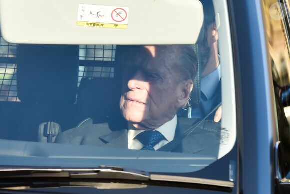 Le prince Philip, duc d'Edimbourg - La famille royale d'Angleterre à son arrivée au palais de Buckingham pour la fête de Noël à Londres. Le 19 décembre 2018  The Royal Family arrives at Buckingham Palace for the annual early Christmas lunch. On december 19th 201819/12/2018 - Londres