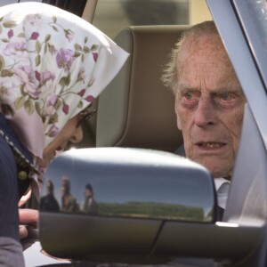 La reine Elisabeth II d'Angleterre et le prince Philip, duc d'Edimbourg, au Royal Windsor Horse Show a Windsor, le 11 mai 2018.