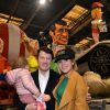 Exclusif - Christian Estrosi (le maire de Nice), sa femme Laura Tenoudji Estrosi et leur fille Bianca ont visité l'atelier des Carnavaliers à Nice le 9 février 2019, pour décourvrir les chars du Carnaval de Nice 2019 © Bruno Bebert/Bestimage