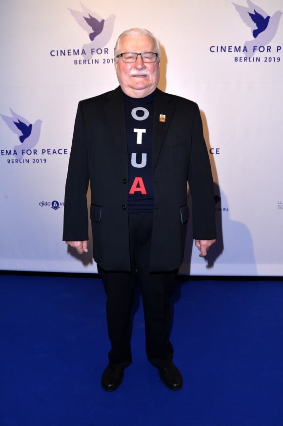 Lech Walesa au gala "Cinema For Peace" lors du 69ème Festival International du Film de Berlin, La Berlinale. Le 11 février 2019