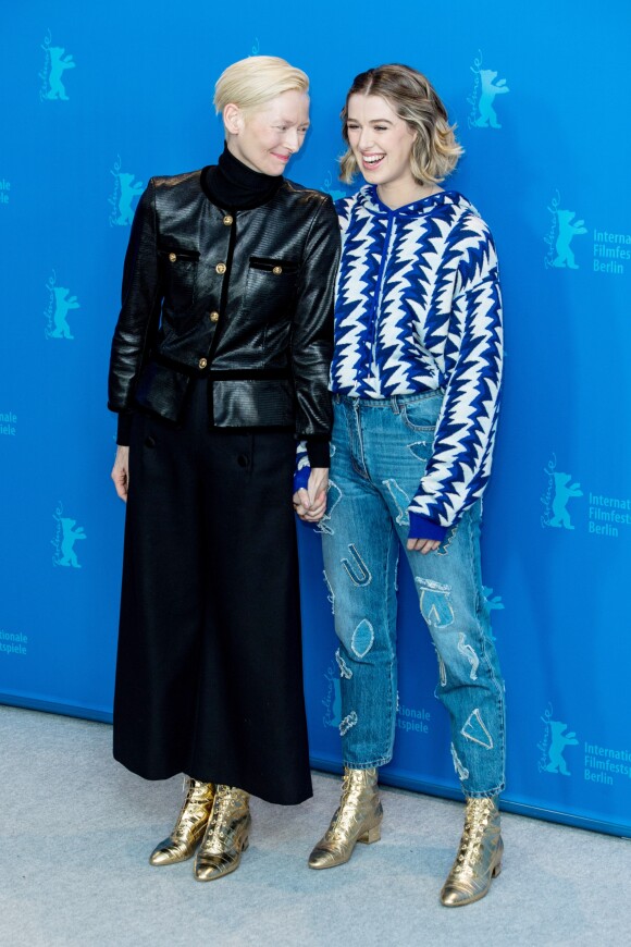 Tilda Swinton et sa fille Honor Swinton Byrne - Photocall et conférence de presse du film "The Souvenir" lors du 69ème Festival International du Film de Berlin, La Berlinale. Le 12 février 2019 12/02/2019 - Berlin