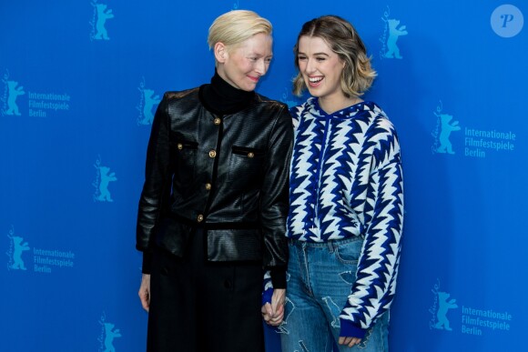 Tilda Swinton et sa fille Honor Swinton Byrne - Photocall et conférence de presse du film "The Souvenir" lors du 69ème Festival International du Film de Berlin, La Berlinale. Le 12 février 2019 12/02/2019 - Berlin