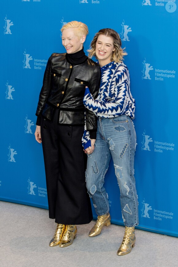 Tilda Swinton et sa fille Honor Swinton Byrne - Photocall et conférence de presse du film "The Souvenir" lors du 69ème Festival International du Film de Berlin, La Berlinale. Le 12 février 2019 12/02/2019 - Berlin