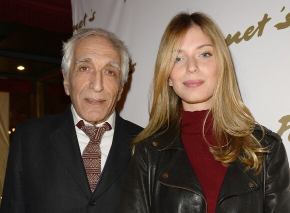 Gérard Darmon et sa fille Sarah - Soirée "Stars et Saveurs" à l'occasion de la nouvelle carte élaborée par le chef Pierre Gagnaire au Fouquet's à Paris le 12 octobre 2015.