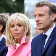 Stéphane Bern, responsable de la mission patrimoine, Emmanuel Macron et la première dame Brigitte Macron - Le président de la République française et sa femme visitent la villa Viardot à l'occasion des Journées Européennes du Patrimoine à Bougival, le 15 septembre 2018. © Stéphane Lemouton/Bestimage
