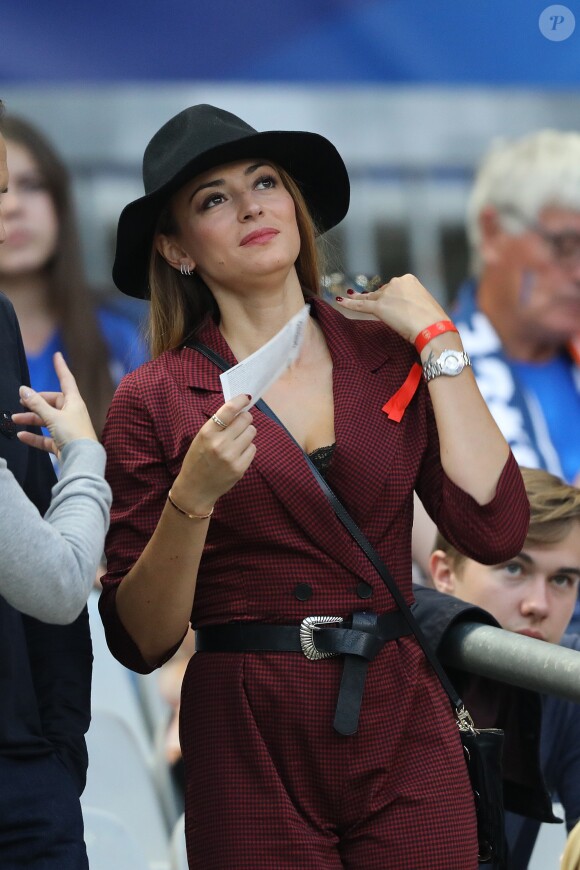 Rachel Legrain-Trapani (compagne de B.Pavard) dans les tribunes lors de la Ligue des nations opposant la France aux Pays-Bas, au Stade de France, à Saint-Denis, Seine Saint-Denis, France, le 9 septembre 2018. La France a gagné 2-1. © Cyril Moreau/Bestimage