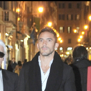 Karl Lagerfeld et Sebastien Jondeau à Rome en 2009. 
