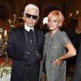 Karl Lagerfeld, Lily Allen - Présentation de la collection Chanel "Paris-Salzburg" en l'honneur des Métiers d'arts au Schloss Leopoldskron, à Salzbourg le 2 décembre 2014.