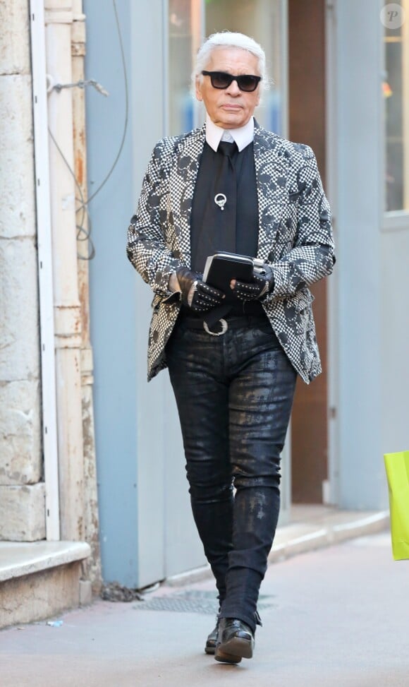 Karl Lagerfeld à Saint Tropez, le 1er aout 2013.