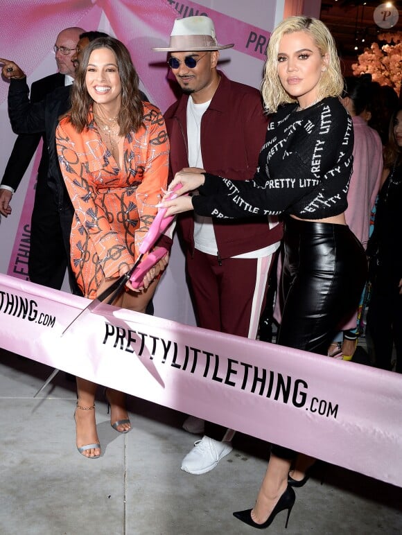 Ashley Graham, Umar Kamani, Khloe Kardashian à l'inauguration du siège social de PrettyLittleThing.com à West Hollywood, le 20 février 2019
